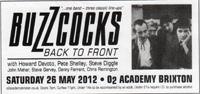 Buzzcocks - O2 Brixton Academy, London 26.5.12